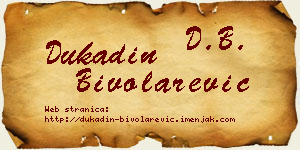 Dukadin Bivolarević vizit kartica